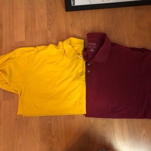 ‼️2/$25‼️ Austin and Co Yellow and Maroon Polos